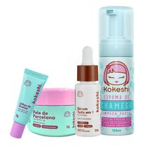 Kit Cuidado Completo Espuma Chamego Tudo em 1 Pele de Porcelana Kit Cuidado Completo Espuma Chamego Tudo em 1 Pele de Porcelana