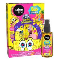 Kit Cuidado Diário: Shampoo/Creme Multy e Óleo de Tratamento Bob Esponja Salon Line