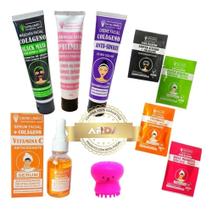 Kit Cuidado Facial Polvo + Sabonete + Sérum + Itens Skincare