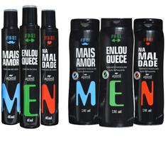 Kit Cuidado Masculino 3 Sabonetes Liquido + 3 Perfume Cueca