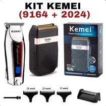 KIT Cuidado Masculino (KEMEI 2024 + 9164) moderno e silencioso KIT Cuidado Masculino (KEMEI 2024 + 9164) moderno e silencioso