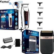 KIT Cuidado Masculino (KEMEI 2024 + 9164) para uso profissional