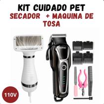 KIT Cuidado PET Máquina de Tosa KEMEI 1991 + Secador leve 110V KIT Cuidado PET Máquina de Tosa KEMEI 1991 + Secador leve 110V