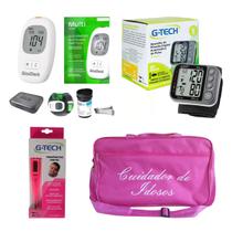 Kit cuidador de idosos medidor de pressão digital e Termômetro Completo