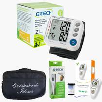 Kit cuidador de idosos medidor de pressão digital e Termômetro Completo