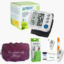 Kit cuidador de idosos medidor de pressão digital Termômetro Completo Vinho Kit cuidador de idosos medidor de pressão digital Termômetro Completo Vinho