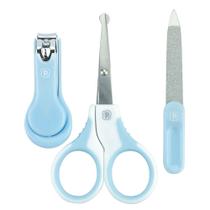 Kit Cuidados Bebê 3 Pçs Necessaire Tesoura Lixa Pimpolho Kit Cuidados Bebê 3 Pçs Necessaire Tesoura Lixa Pimpolho