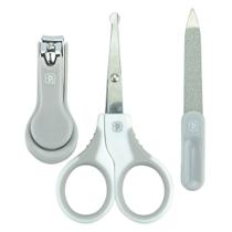 Kit Cuidados Bebê 3 Pçs Necessaire Tesoura Lixa Pimpolho Kit Cuidados Bebê 3 Pçs Necessaire Tesoura Lixa Pimpolho