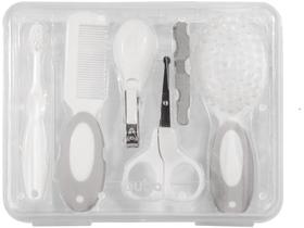 Kit Cuidados Bebê Buba Cinza 9 Peças com Estojo