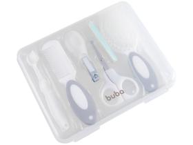 Kit Cuidados Bebê Buba Cinza 9 Peças com Estojo