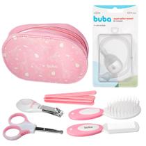 Kit Cuidados Bebê Buba Meninas Rosa 10 Pçs e Estojo Original