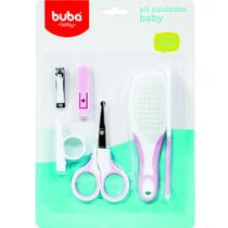 Kit Cuidados Bebê Rosa (0M+) Buba Escova, Pente, Cortado Kit Cuidados Bebê Rosa (0M+) Buba Escova, Pente, Cortado