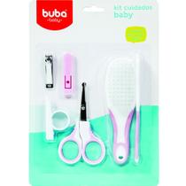 Kit Cuidados Bebê Rosa (0M+) Buba Escova, Pente, Cortado Kit Cuidados Bebê Rosa (0M+) Buba Escova, Pente, Cortado