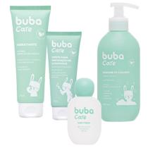 Kit Cuidados Bebê Sabonete 250ml Creme De Assaduras 100g Colônia 100ml Hidratante 120ml Buba Care
