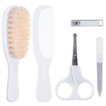 Kit Cuidados Buba Escova Pente Tesoura Cortador Lixa Branco Kit Cuidados Buba Escova Pente Tesoura Cortador Lixa Branco