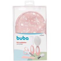 Kit cuidados com estojo rosa
