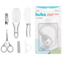 Kit Cuidados com o Bebê Escova Pente Cortador Aspirador Nasal Buba - 7 Peças