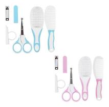 Kit Cuidados Com O Bebê Tesoura Escova Pente Cortador Caixa