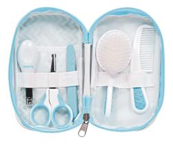 Kit Cuidados de Higiene Completo Para Bebe Estojo Azul Buba