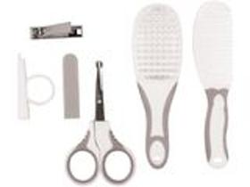 Kit cuidados escova,pente,tesoura e cortador BUBA cinza