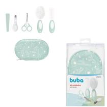 Kit Cuidados Higiene 8 Itens com Estojo Infantil Buba Verde