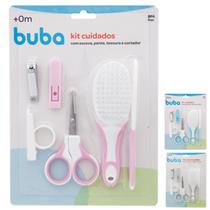 Kit Cuidados Higiene do Bebê Cortador Tesoura Escova Pente Buba