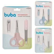 Kit Cuidados Manicure Buba Tesoura Cortador de Unha e Lixa