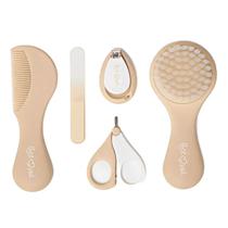 Kit cuidados para o bebe 5 peças bege - petit pia