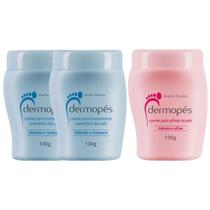 Kit Cuidados para os Pés Dermopés: 2 Dermopés Creme Para Tratamento + 1 Creme Hidratante Para Afinar Os Pés - Trata e Evita Rachaduras