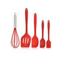Kit Culinário Confeiteiro Conjunto de Utensílios de Silicone 5 Peças Kit Culinário Confeiteiro Conjunto de Utensílios de Silicone 5 Peças