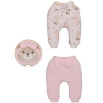 Kit Culote 2 Peças Bebê Menina Rosa Ana Kelly Ursinho Laço Kit Culote 2 Peças Bebê Menina Rosa Ana Kelly Ursinho Laço