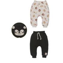 Kit Culote Duas Peças Bebê Menino Marfim Heitor Savana