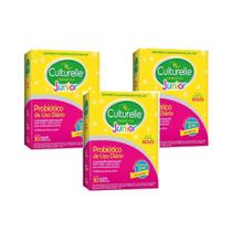 Kit Culturelle Probiótico Júnior Em Pó Sem Sabor Com 3 Unidades De 30 Sachês De 1,2g Cada
