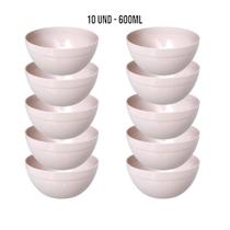 Kit Cumbuca Bowl Cores Neutras 600ML Para Sopa E Sobremesa Sopas Caldos Gelatinas Açai