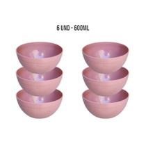 Kit Cumbuca Bowl Cores Neutras 600ML Para Sopa E Sobremesa Sopas Caldos Gelatinas Açai