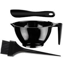Kit Cumbuca Para Tintura Progressiva Com Espatula e Pincel + 6 Presilha Crocodilo
