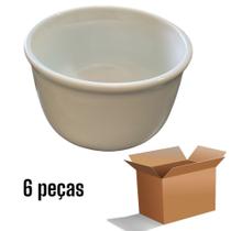 Kit Cumbucas Hotel Média 6 Peças Porcelana Resistente 350ml