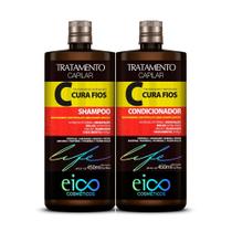 Kit Cura Fios 450ml Shampoo + Condicionador Eico Cosméticos