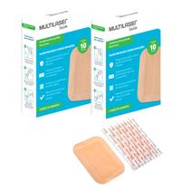 Kit Curativo 20 Unidades Extra Grande Multilaser Saúde Kit Curativo 20 Unidades Extra Grande Multilaser Saúde
