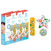 Kit Curativo Bandagem Colorido Infantil 3 Estampas 90Und Livre de Látex Fisher-Price HC484 - Fisher Price