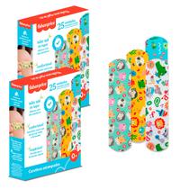 Kit Curativo Bandagem Colorido Infantil 4 Estampas 50Und Livre de Látex Fisher-Price HC483