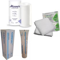 Kit Curativos Machucados Lesão Pele 1 Gel + 1 Fita + 5 Gazes Kit Curativos Machucados Lesão Pele 1 Gel + 1 Fita + 5 Gazes