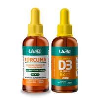 Kit Curcuma Liquida 30ml e Vitamina D3 K2 20ml Uvits