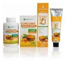 Kit Cúrcuma + Pomada 21 Ervas Alívio Dores E Circulação