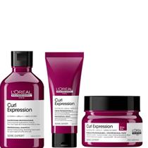 Kit Curl Expression L'Oréal Shampoo 300ml Máscara 250ml Leave-in 200ml hidratação cachos