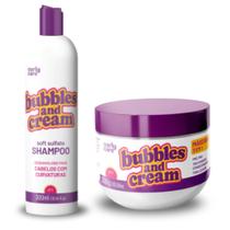 Kit Curly Care Bubbles and Cream Shampoo + Máscara Cachos Definidos Sem Frizz
