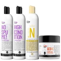 Kit Curly Care No Spume E Ativador De Cachos E Másc Acid C