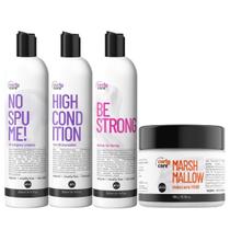 Kit Curly Care No Spume, Máscara Marshmallow E Be Strong