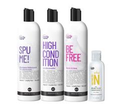 Kit Curly Care Spume 2x300ml + Be Free e Óleo Brilho e Maciez