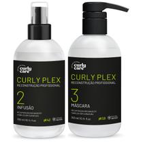 Kit Curly Plex Infusão + Mascara Reconstrução Cabelo Profissional Capilar Curly Care